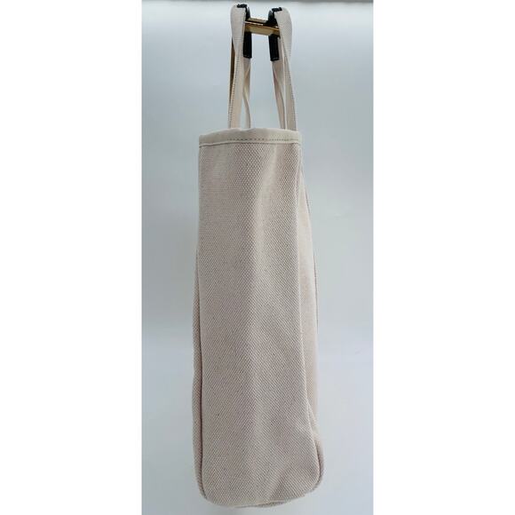 NWT Tory Burch Ivory Large Canvas Tote #156475 - Picture 4 of 11